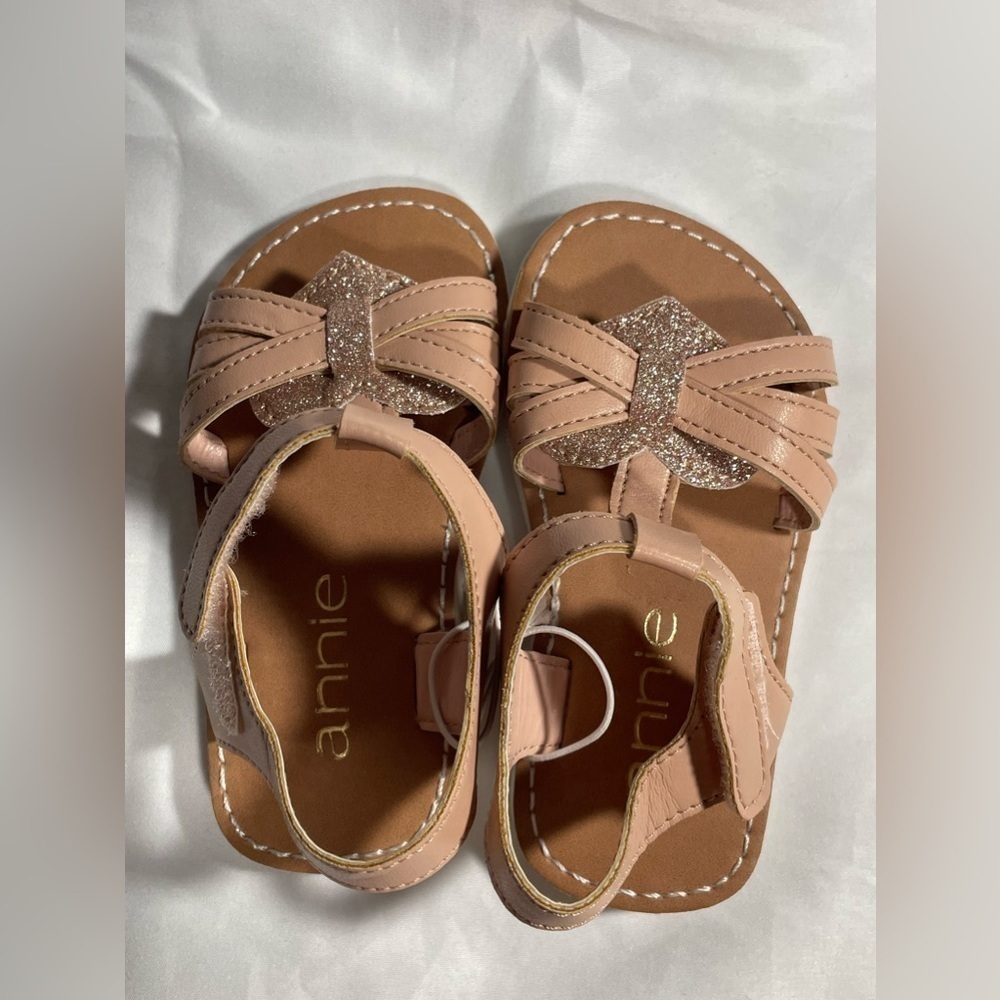 Annie Baby Girls Sandals Strappy Sling Back Open Toe Shoes NWT Sz 6M - Picture 4 of 8